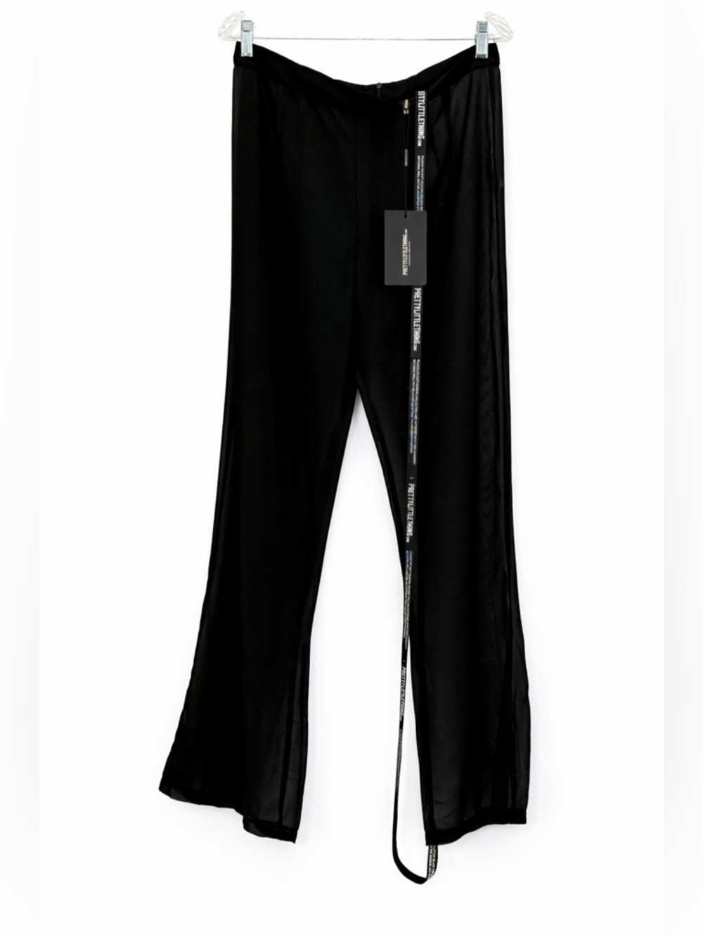 Pretty Little Thing Sheer High-Waist Wide-Leg Trouser Sexy Resort & Vacation - Picture 3 of 12